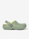 Crocs Kids Classic Lined Clog In Green