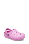 Crocs Kids' Classic Lined Clog In Taffy Pink