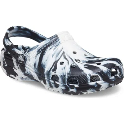 Crocs Boys  Classic Marbled Clog In White/black