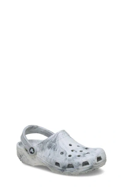 Crocs Kids' Classic Marbled Clog In Gray