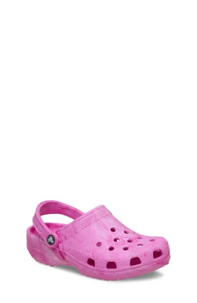 Crocs Toddler Classic Watercolor Marbled Clog In Pink