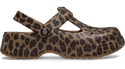 Crocs Kids' Classic Mary Jane Animal Clog In Brown