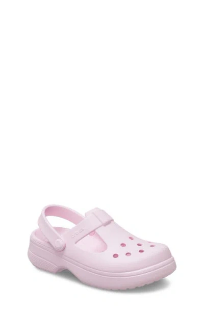 Crocs Kids' Classic Mary Jane Clog In Pink Milk
