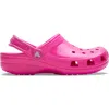Crocs Unisex Classic Neon Highlighter Clogs - Big Kid In Pink Crush