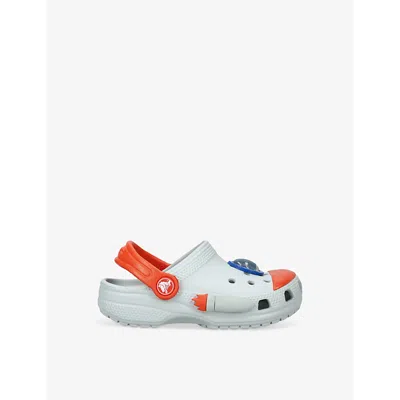 Crocs Grey/other Kids' Classic Rocket Ship Rubber Clogs Eur 24 / 7 Uk