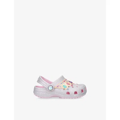 Crocs Pink Comb Kids' Classic Rubber Clogs Eur 25 /7.5 Uk