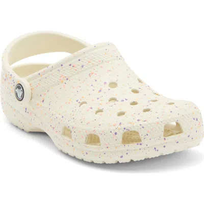 Crocs Kids' Classic Splatter Clog In White
