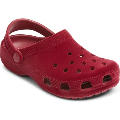 Crocs Kids' Classic Velvet Clog In Red
