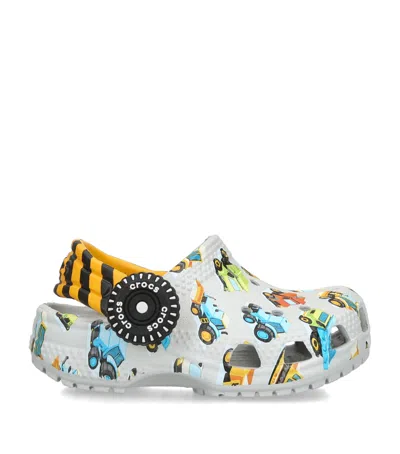 Crocs Kids Construction Classic Clogs In Gray