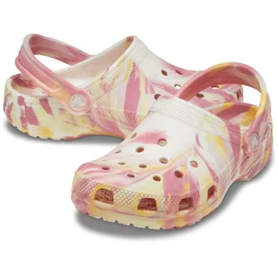 Crocs Kids  Classic Glow Marbled 210718-78s Clogs Multi Round Toe Shoes Jax457