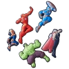 Shop Crocs Kids  Jibbitz Avengers 5 Pack In Multi/multi