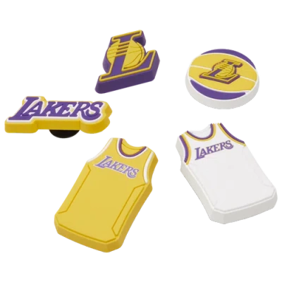 Crocs Kids  Jibbitz Los Angeles Lakers 5 Pack In Multi