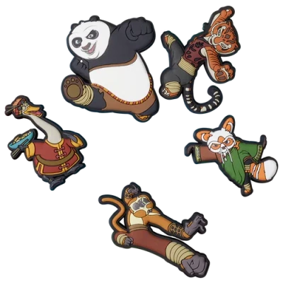 Crocs Kids  Kung Fu Panda 5 Pack In Multi/multi
