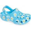 Crocs Toddler Classic Daisy Clog In Blue