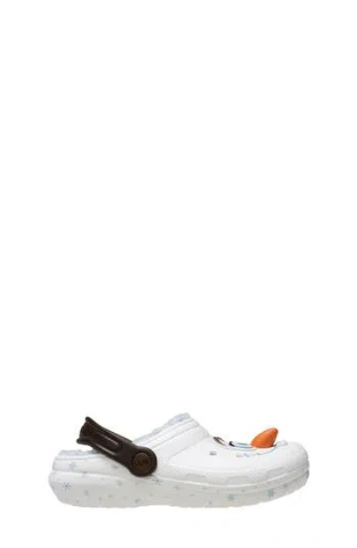 Crocs Kids' Disney™ Olaf Classic Faux Fur Lined Clog In White Multi
