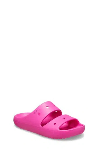 Crocs Kids' Double Strap Slide Sandal In Pink
