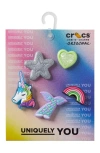 CROCS CROCS KIDS' FAVORITE UNICORN ASSORTED 5-PACK JIBBITZ SHOE CHARMS