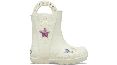 Crocs Kids' Handle It Western Metallic Boot In White