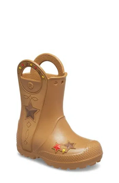 Crocs Handle It Rain Boots (toddler) Kids Shoes Western Umber : 4 Toddler M, Synthetic In Brown