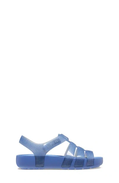 Crocs Kids' Isabella Glitter Sandal In Elemental Blue Glitter