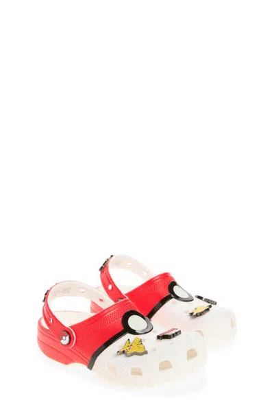 Crocs Kids' Pokémon Poké Ball Classic Clog In White