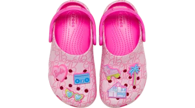 Crocs Toddler Mattel Pink Barbie Classic Clog In Multi