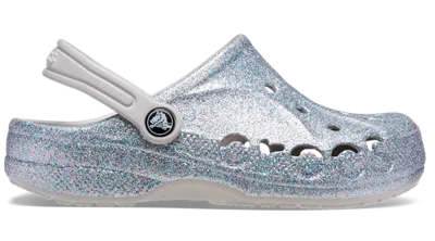 Crocs Kids Baya Glitter Clogs Silver 34