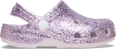 Crocs | Kids | Toddler Classic Chunky Glitter | Clogs | Grape Ice | C9 In Purple