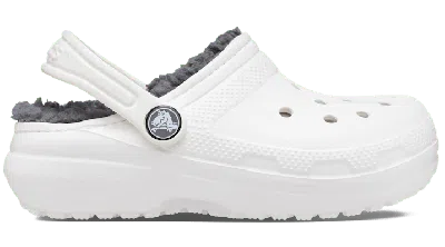 CROCS TODDLER CLASSIC LINED SABOTS ENFANTS WHITE / GREY 25