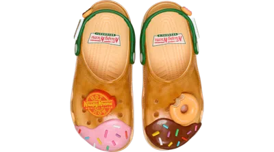 Crocs Krispy Kreme  Classic Clog In Gold