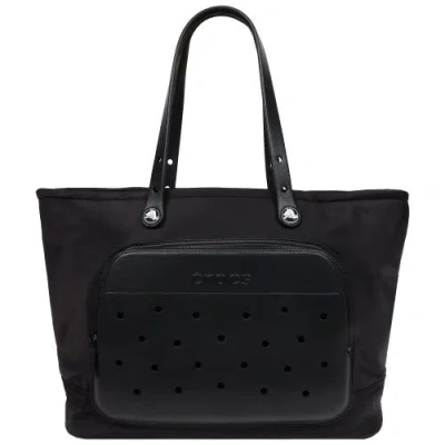 Crocs Large Tote With Pockets In Black