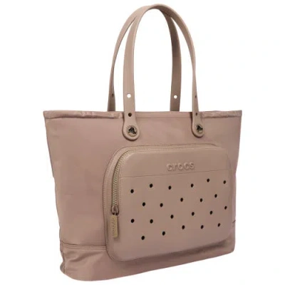 Crocs Large Tote With Pockets In Brown