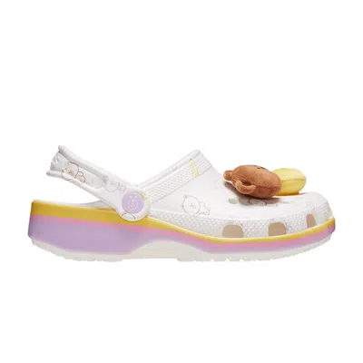 Pre-owned Crocs Line Friends X Classic Clog Kids 'brown & Friends' | White | Kid's Size 12