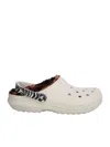 Crocs Lined Animal Clog Sandals In White In White
