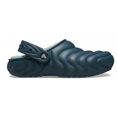 Crocs Lined Overpuff 210059 Clog Mens Blue Fleece Back Strap Shoes Gal1973 In Green