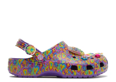 Crocs Lisa Frank X  Classic Clog 'neon Purple Multi Hearts'