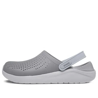 Crocs Literide Flash Shoes Smoke Grey White Sandals In Gray