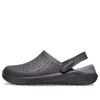 Crocs Literide Flash Shoes Unisex Gray Sandals In Black