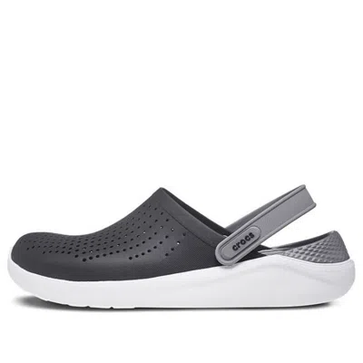 Crocs Literide Shoe Sandals Black Smoke Grey Unisex In Black/smoke