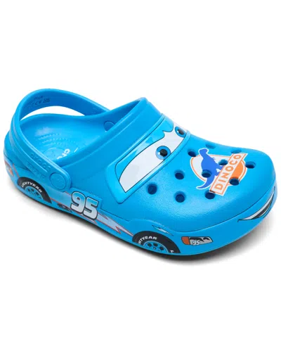 Crocs Kids' Little Boys' And Girls' Dinoco Lightning Mcqueen Clogs From Finish Line In Blue