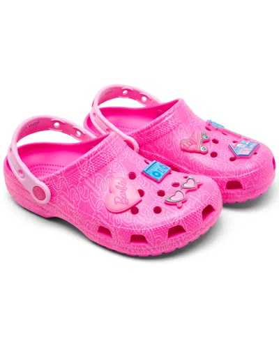 Crocs Kids' Little Girls Barbie Classic Clogs From Finish Line In Pink