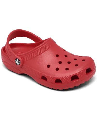 Crocs Little Kids Classic Clog Sandals From Finish Line In Red