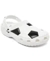 Crocs Little Kids Soccer Classic Clog Sandals From Finish Line In White,black