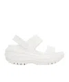Crocs Logo Embossed High-heeled Sandals In White
