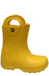 Crocs Logo Embossed Rain Boots In Yellow