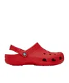 Crocs Logo Embossed Sandals In Red
