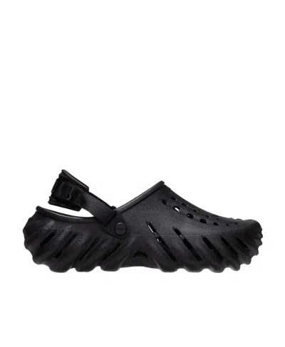 Crocs Echo Logo-embossed Clogs In Black