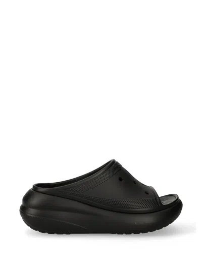 Crocs Logo-embellishment Slides In Black