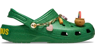 Crocs Lucky Charms Classic Clog In Kelly Green