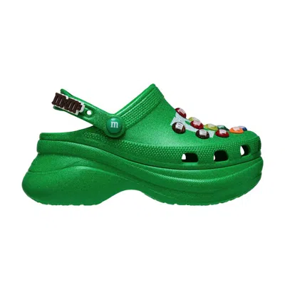 Pre-owned Crocs M&m's X  Wmns Classic Bae Clog 'green Glitter' | Women's Size 4